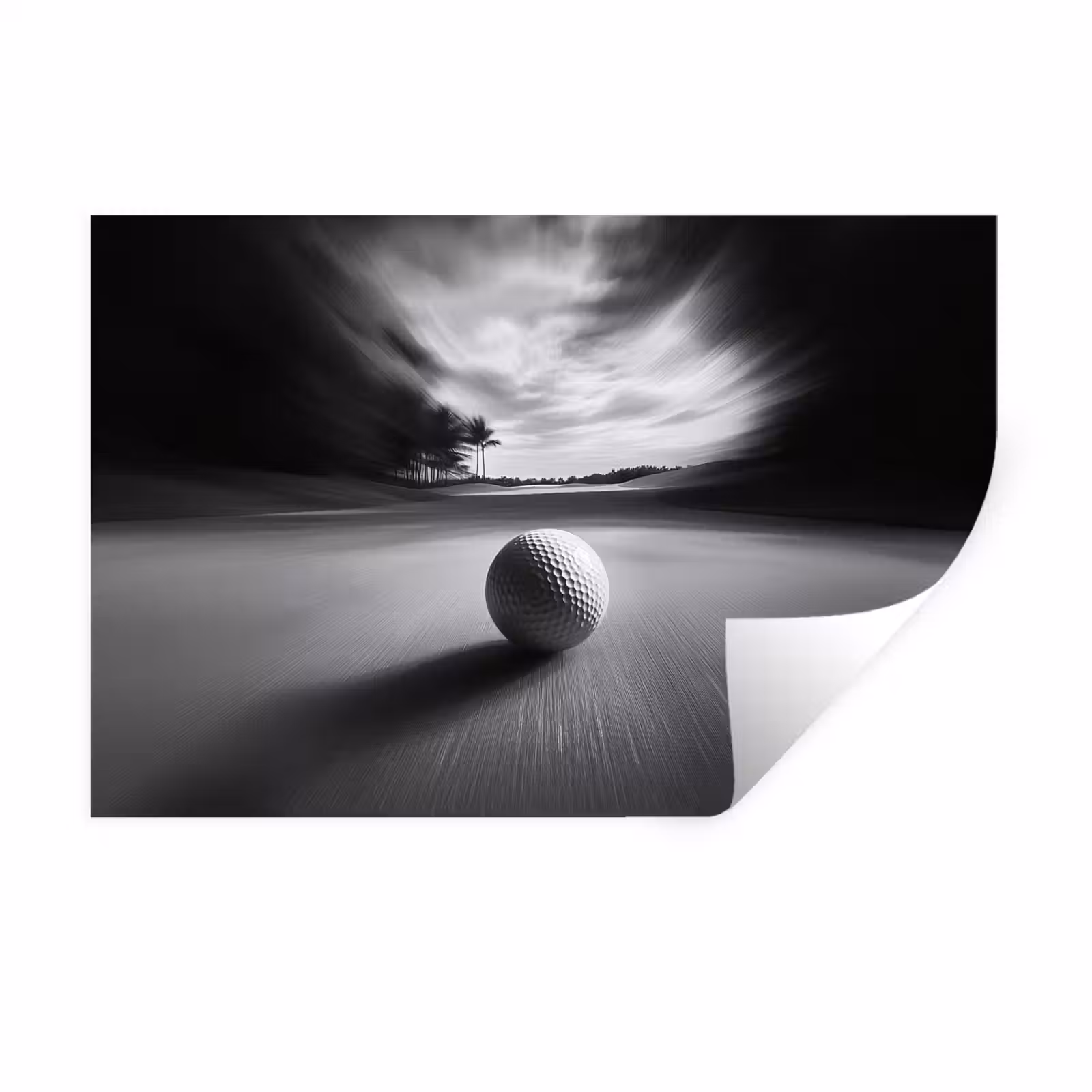 Muursticker - Golfbal - Wazig - Zwart — 1