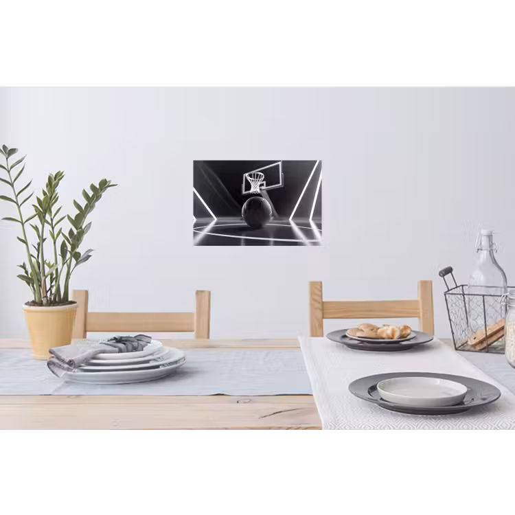 Muursticker - Basketbal - Basketbalveld - Lichtlijnen — 3
