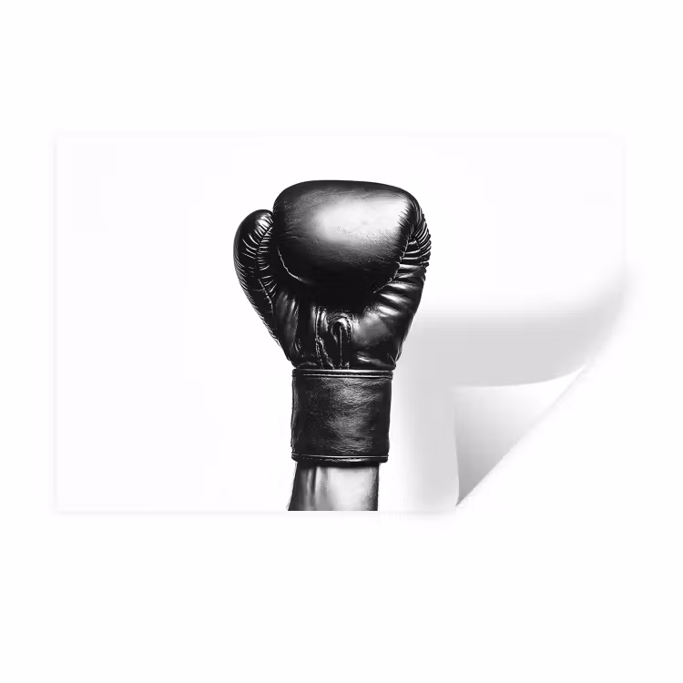 Muursticker - Bokshandschoen - Zwart - Hand — 1