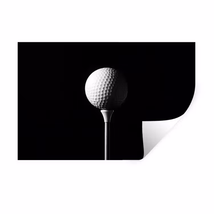 Muursticker - Golfbal - Minimalistisch - Wit — 1
