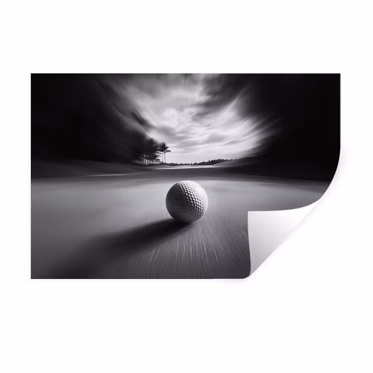 Muursticker - Golfbal - Wazig - Zwart — 1
