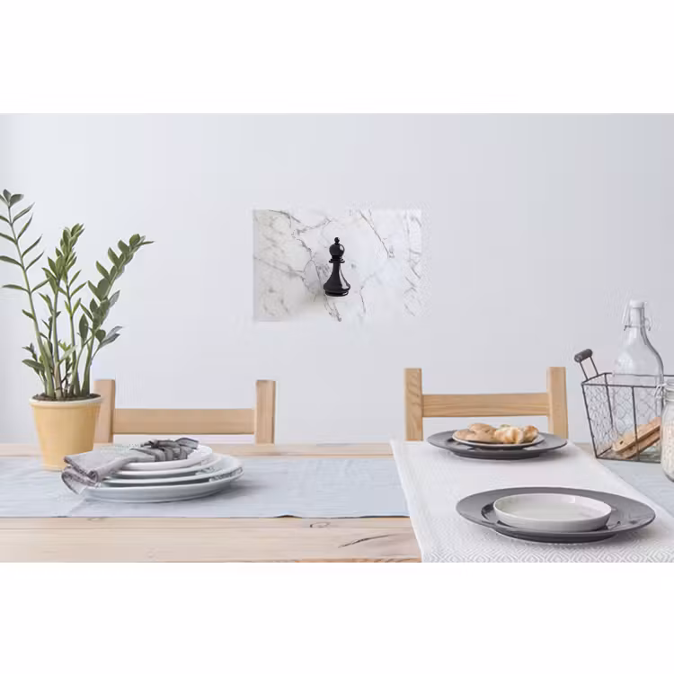 Muursticker - Schaakstuk - Loper - Zwart - Marmer — 3