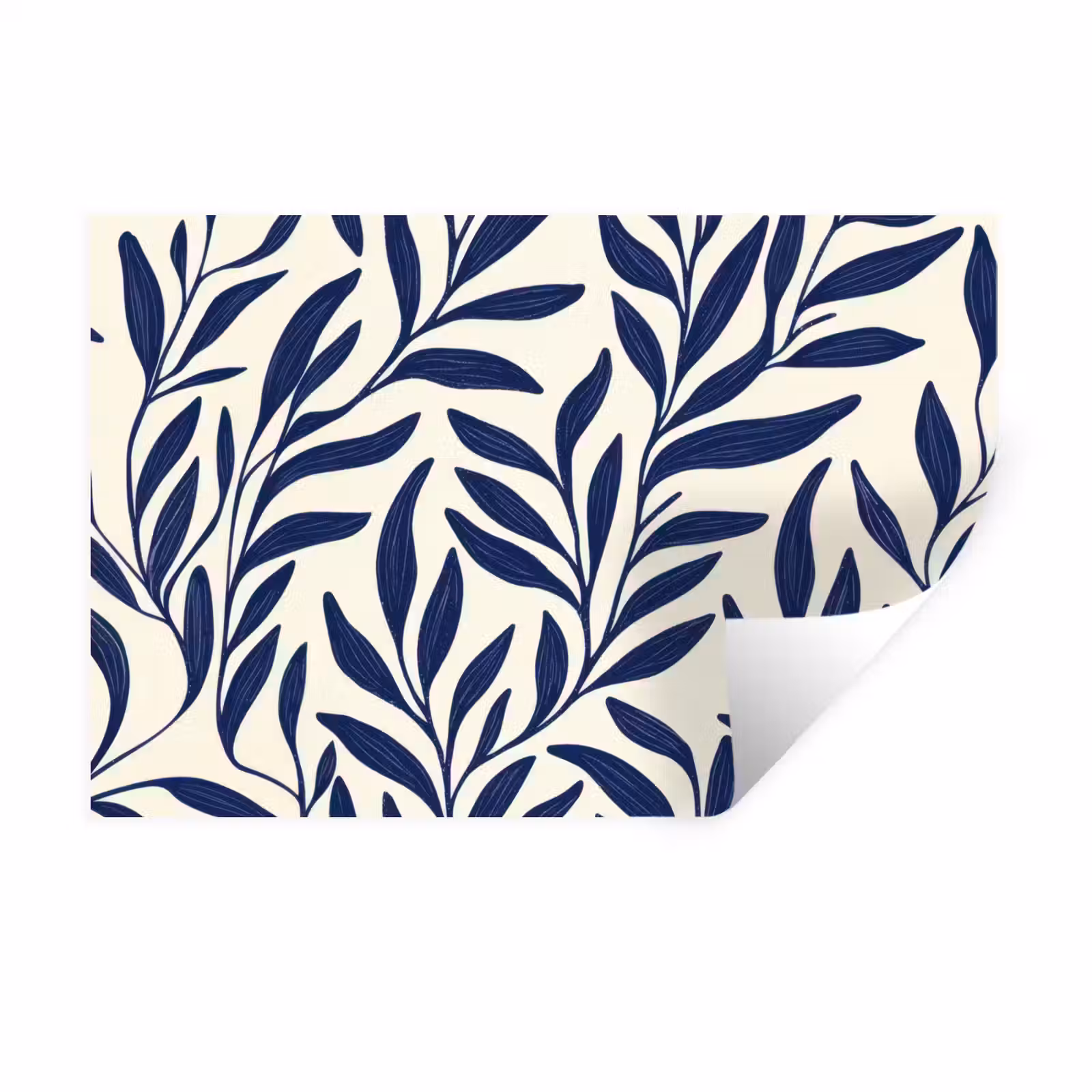 Muursticker - Bladeren - Klimop - Donkerblauw — 1