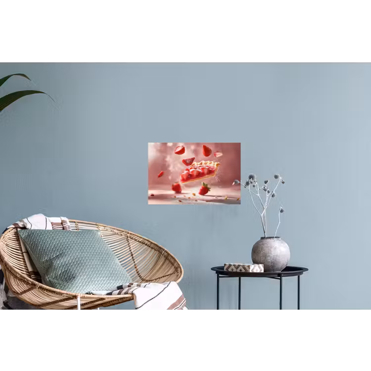 Muursticker - Aardbei - Taart- Eten - Roze — 4