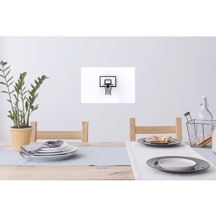 Muursticker - Basketbalbord - Minimalistisch - Zwart — 3