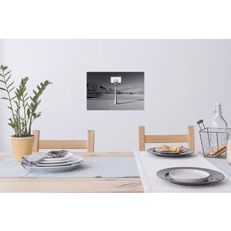 Muursticker - Basketbalpaal - Landschap - Zand - Wit — 3
