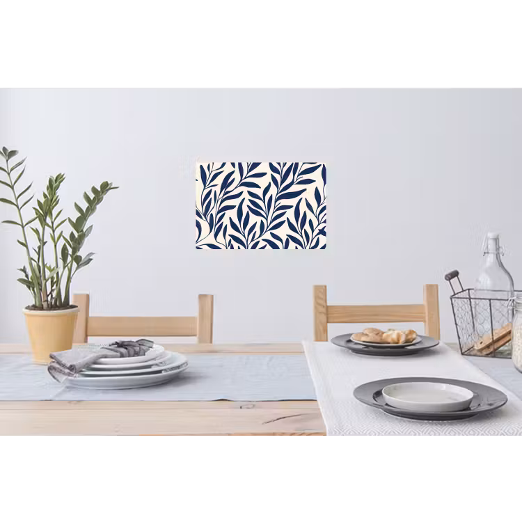 Muursticker - Bladeren - Klimop - Donkerblauw — 3