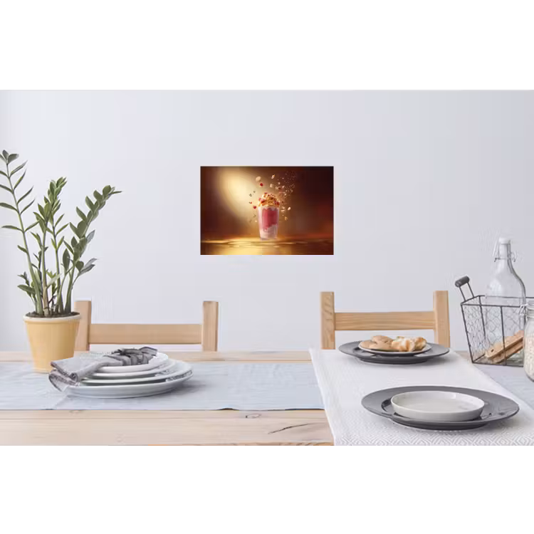 Muursticker - Framboos - Smoothie - Drinken - Roze — 3