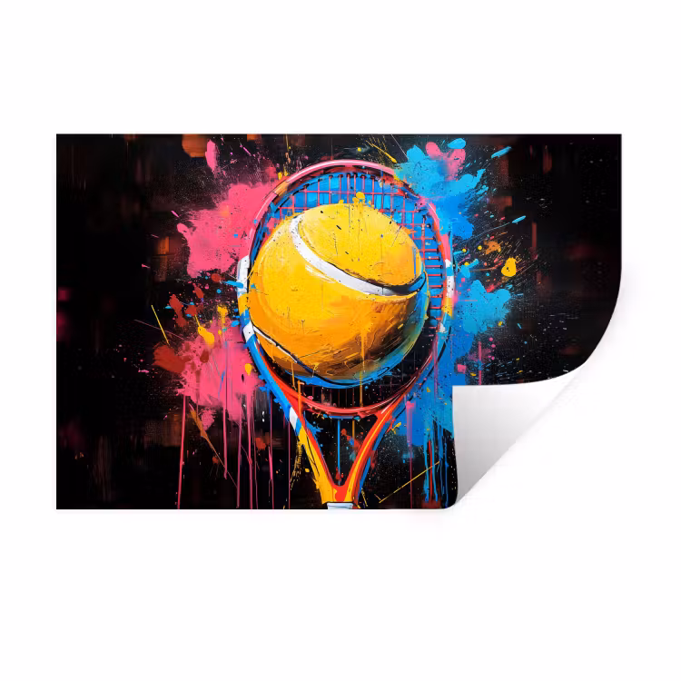 Muursticker - Graffiti - Tennis - Sport - Racket — 1
