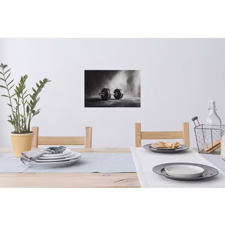Muursticker - Halter - Gewichten - Zwart — 3