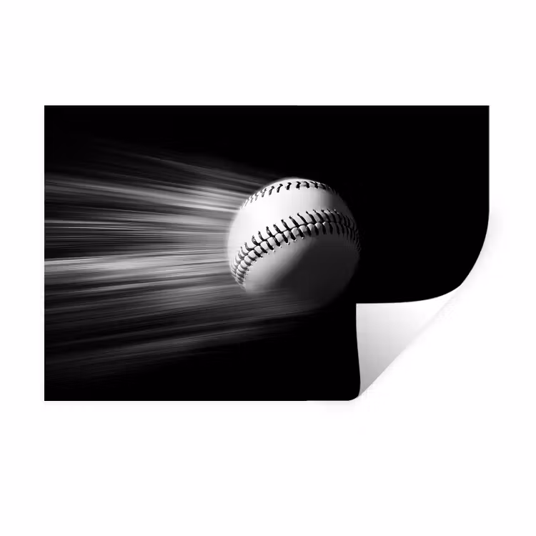 Muursticker - Honkbal - Wit - Vliegt — 1