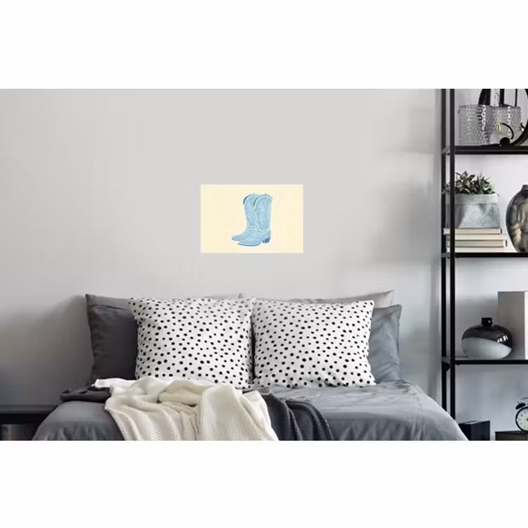 Muursticker - Illustratie - Cowboylaarzen - Patroon — 5