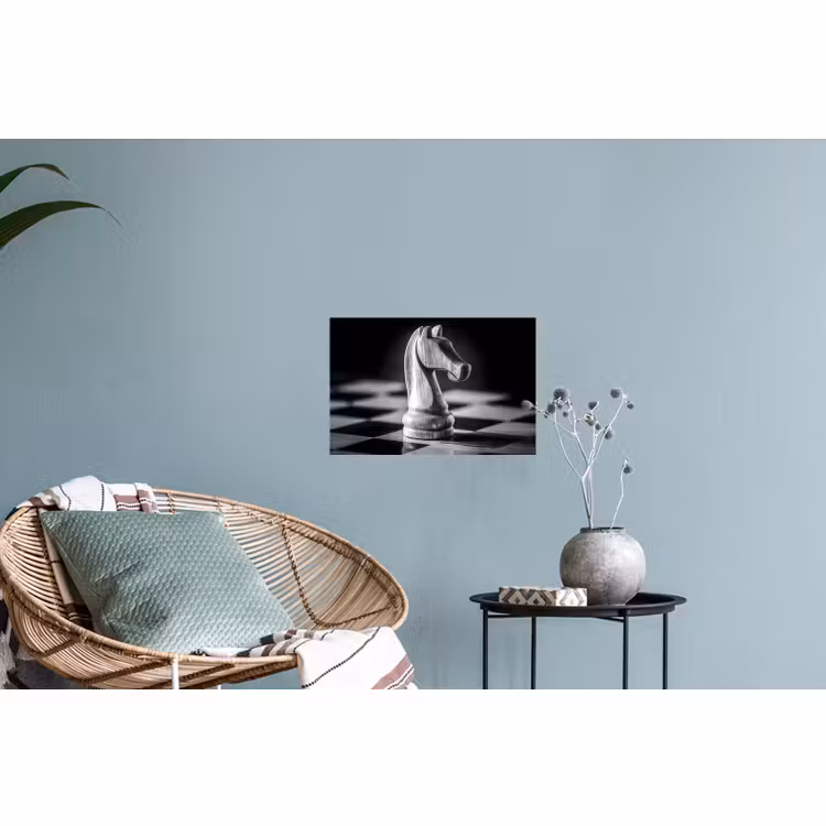 Muursticker - Paard - Hout - Schaalbord - Zwart — 4