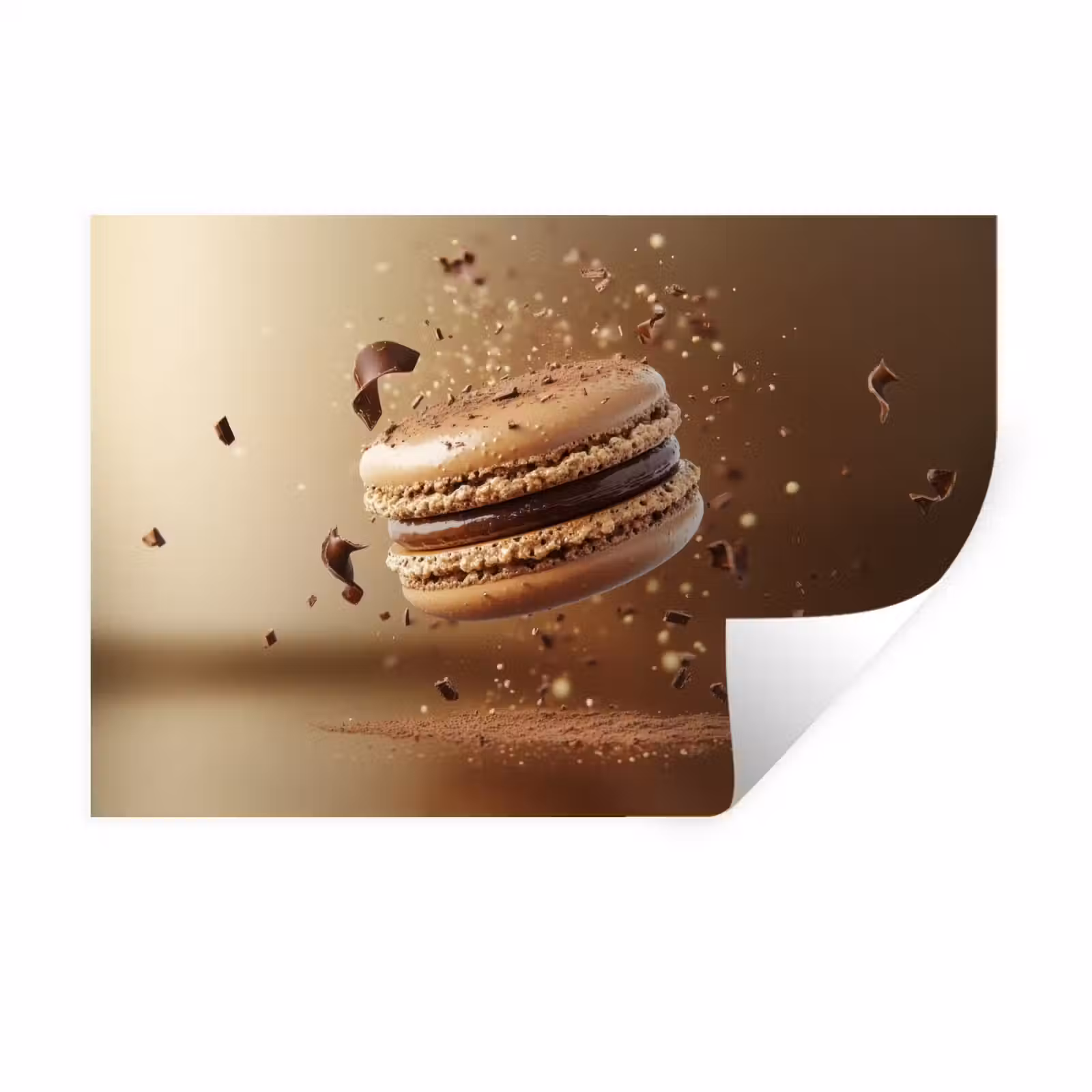 Muursticker - Chocolade - Macarons - Eten - Snoep — 1