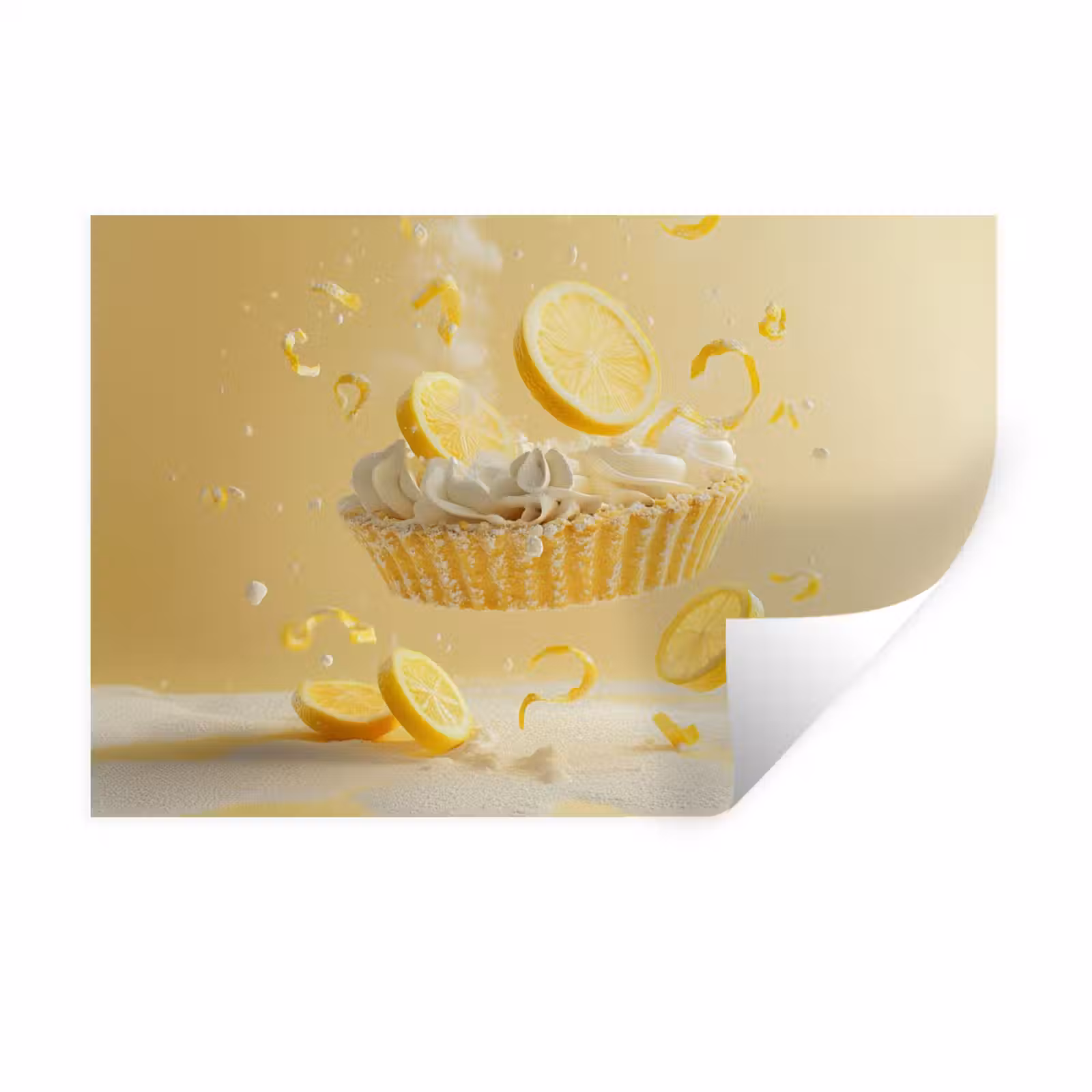 Muursticker - Citroen - Taart - Eten - Geel — 1
