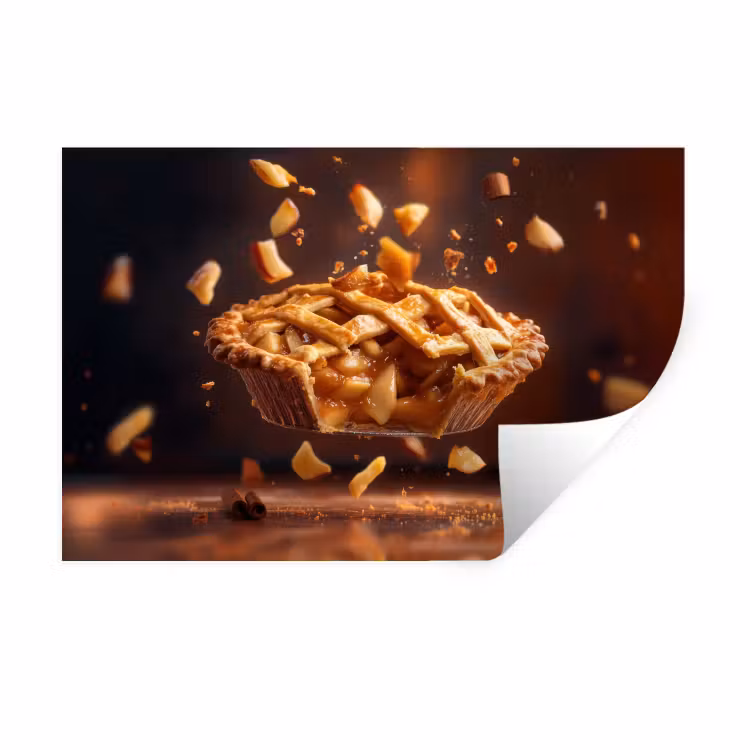 Muursticker - Appel - Taart - Warm - Eten — 1