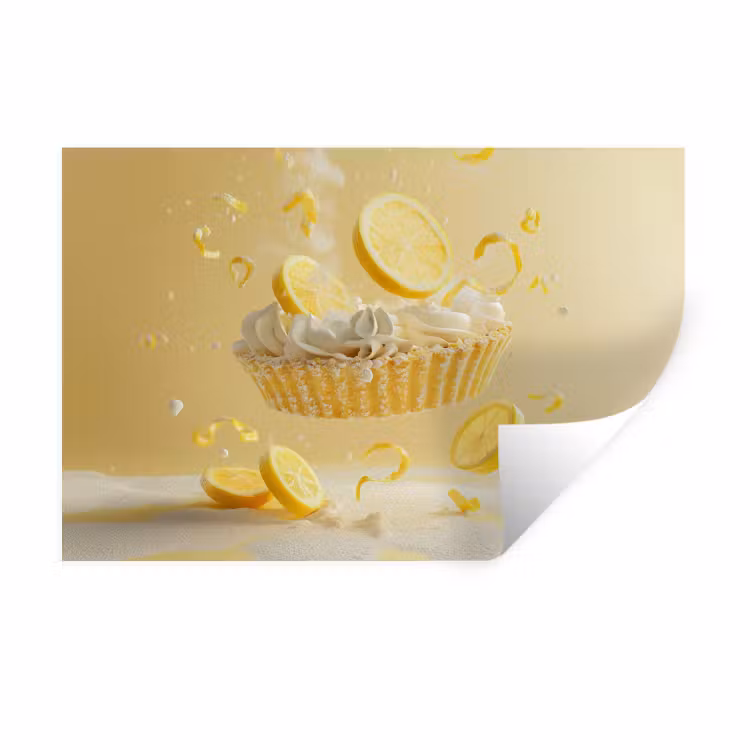 Muursticker - Citroen - Taart - Eten - Geel — 1