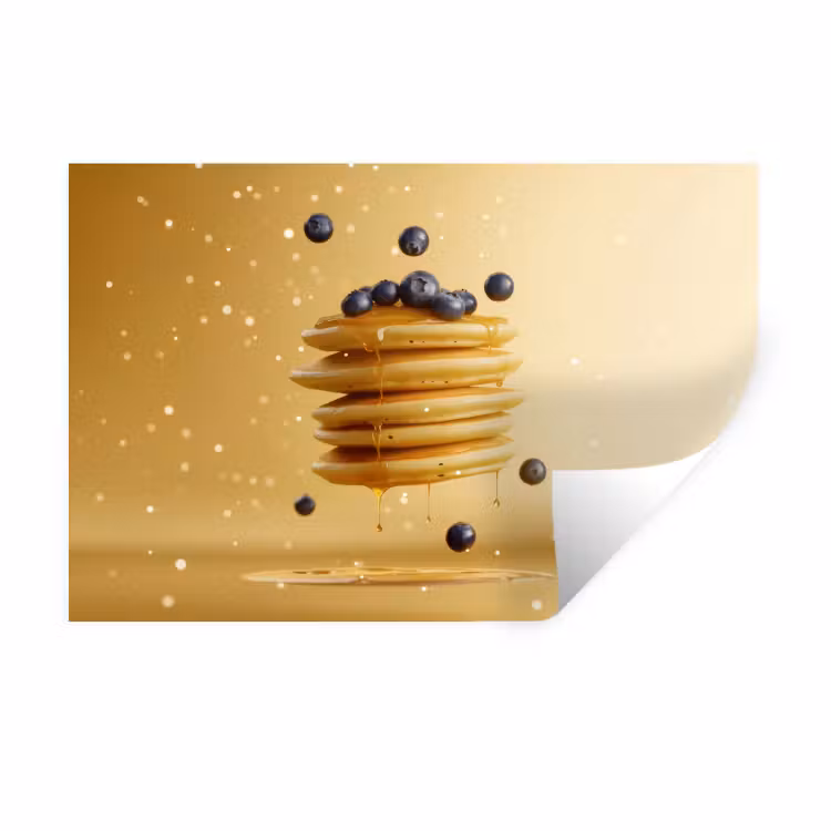 Muursticker - Pannenkoeken - Eten - Honing - Geel — 1