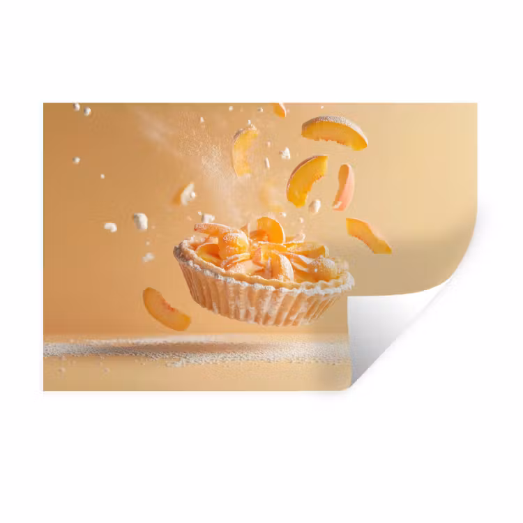 Muursticker - Peach - Eten - Taart - Oranje — 1