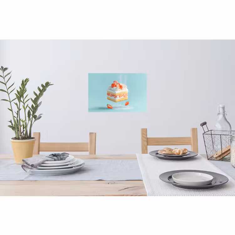 Muursticker - Slagroom - Taart - Blauw - Eten — 3