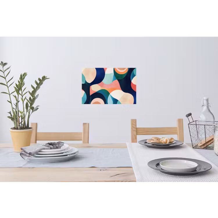 Muursticker - Abstract - Blauw - Roze — 3