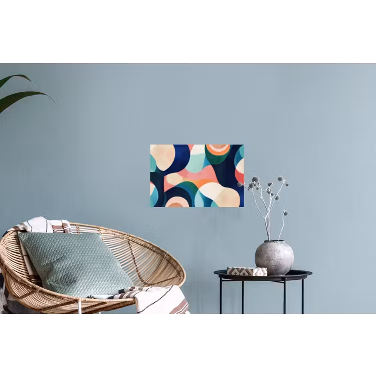 Muursticker - Abstract - Blauw - Roze — 4