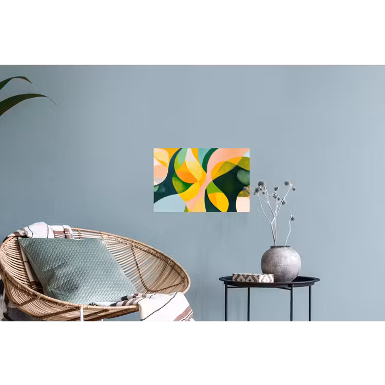Muursticker - Abstract - Geel - Roze - Groen — 4