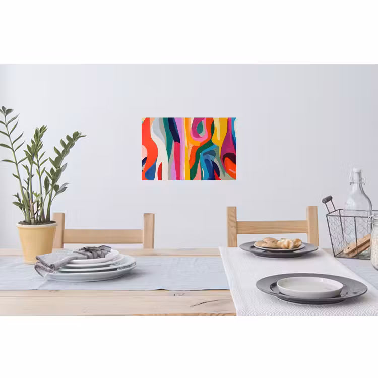 Muursticker - Abstract - Kleurrijk - Golven - Lijnen — 3