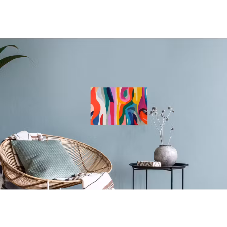 Muursticker - Abstract - Kleurrijk - Golven - Lijnen — 4