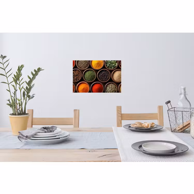 Muursticker - Bakjes - Hout - Kruiden - Kleurrijk — 3