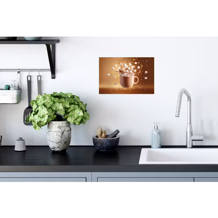Muursticker - Chocomelk - Drinken - Warm - Bruin — 2