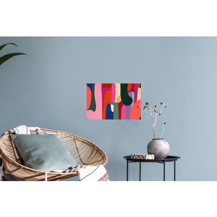 Muursticker - Kleurvakken - Recht - Rond - Abstract — 4