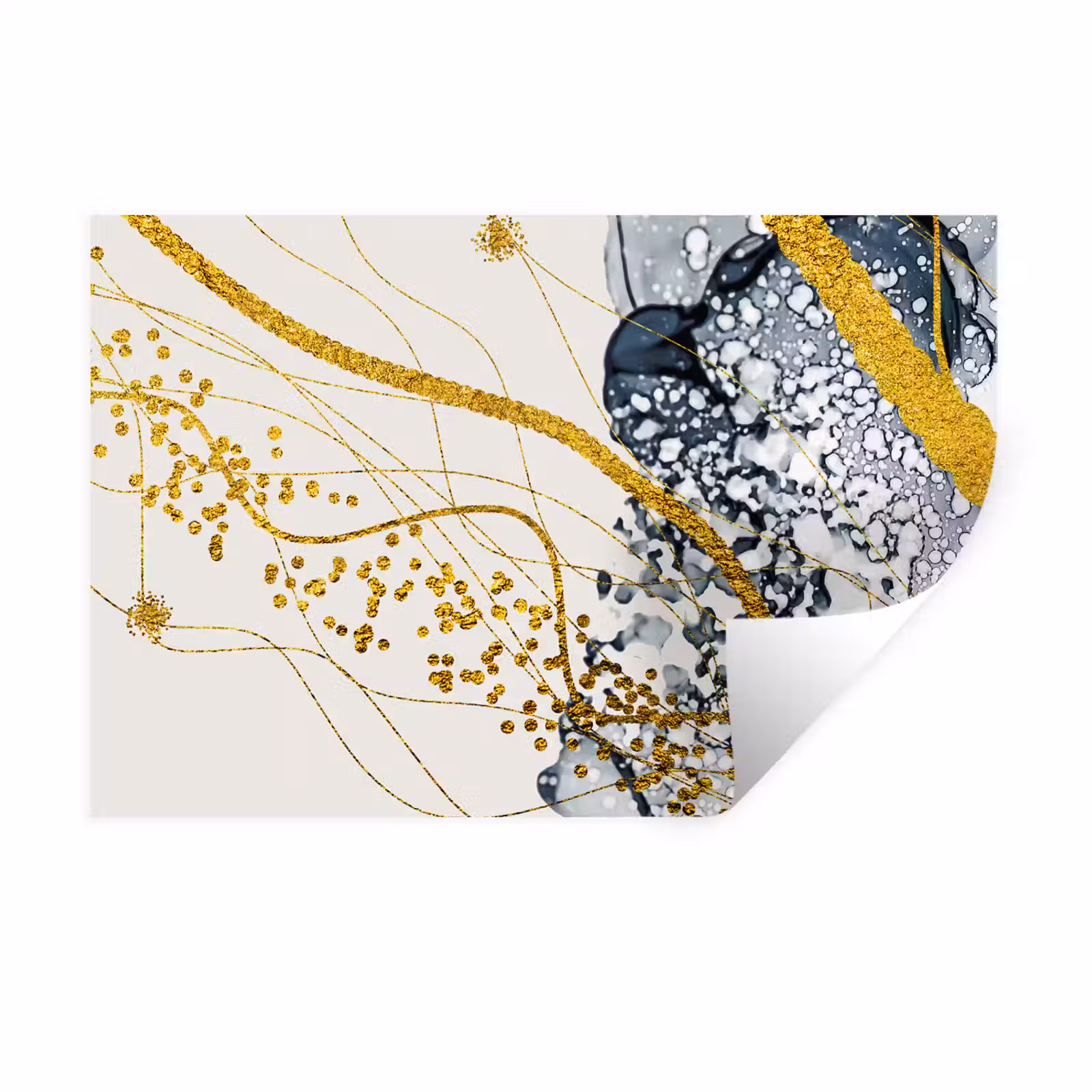 Muursticker - Abstract - Goud - Natuur - Kunst — 1
