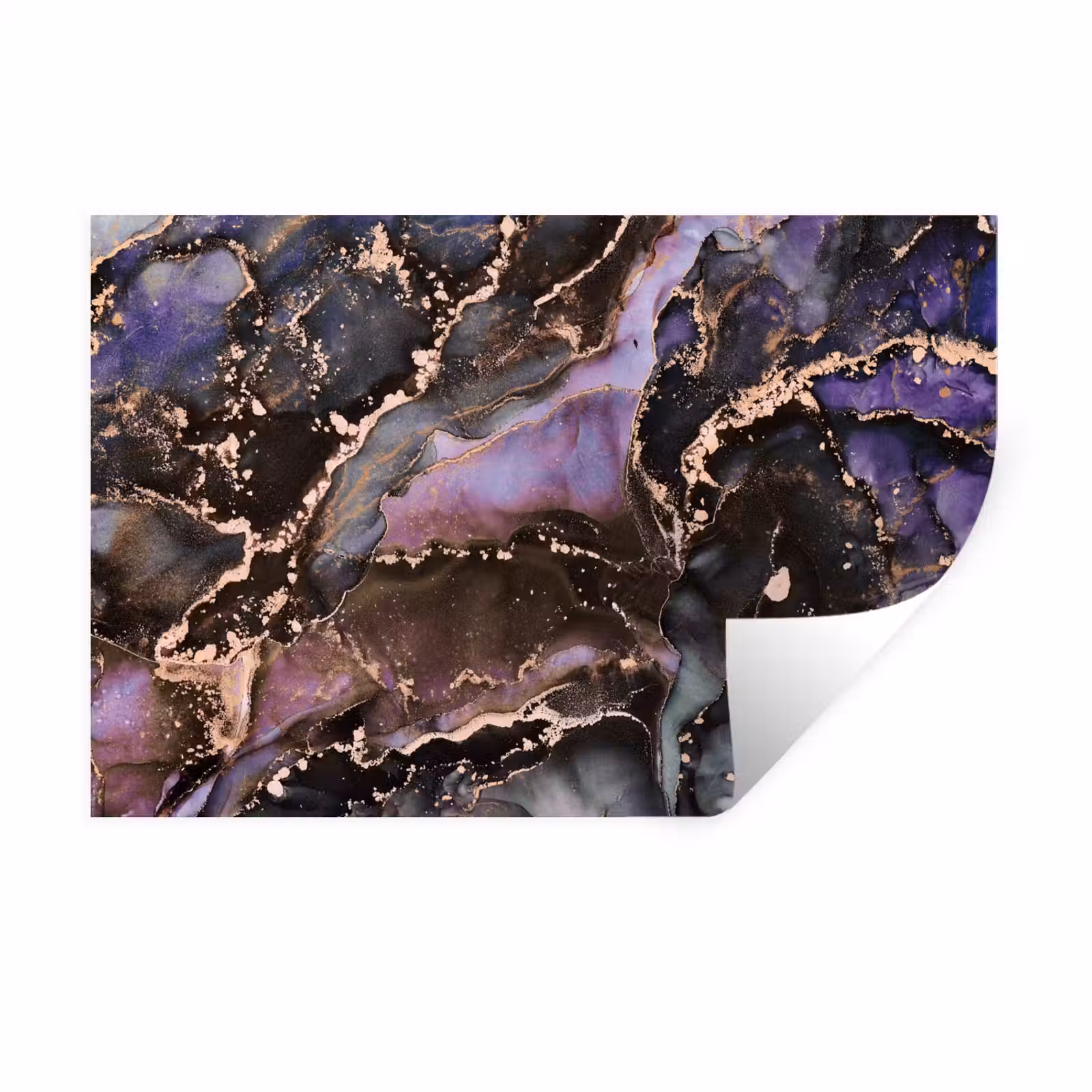Muursticker - Marmer - Goud - Roze — 1