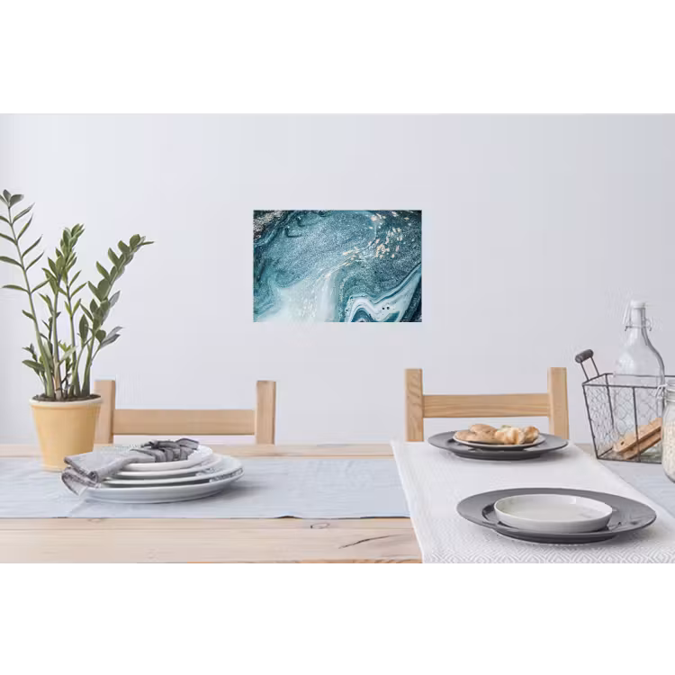 Muursticker - Edelstenen - Blauw - Natuur - Marmer - Abstract — 3