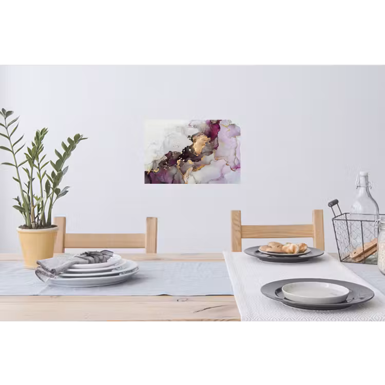 Muursticker - Marmer - Abstract - Goud - Paars — 3