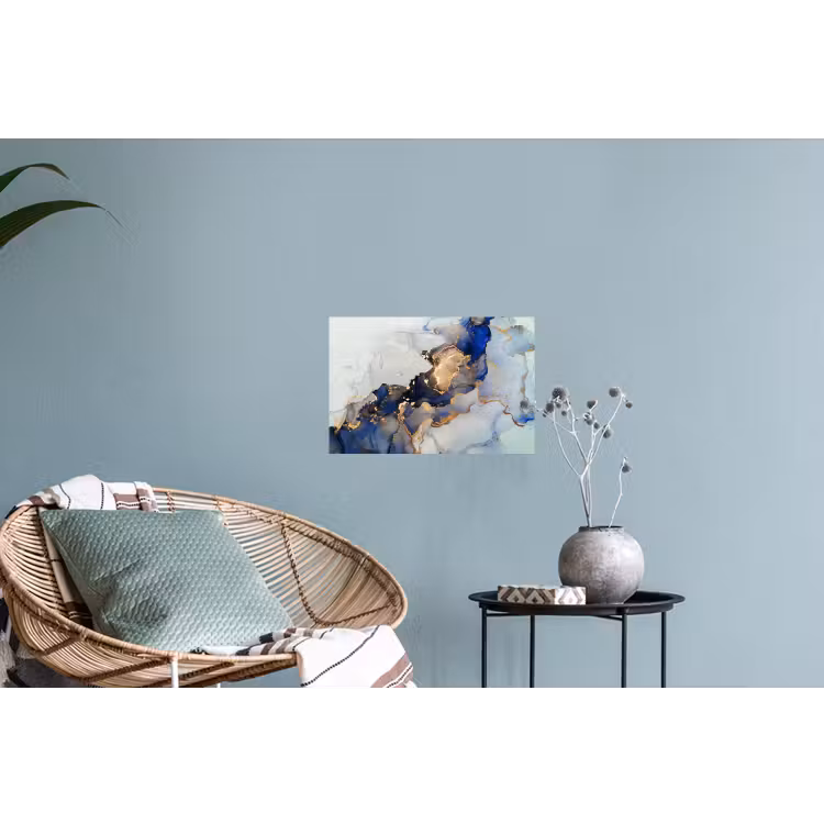 Muursticker - Marmer - Blauw - Goud — 4