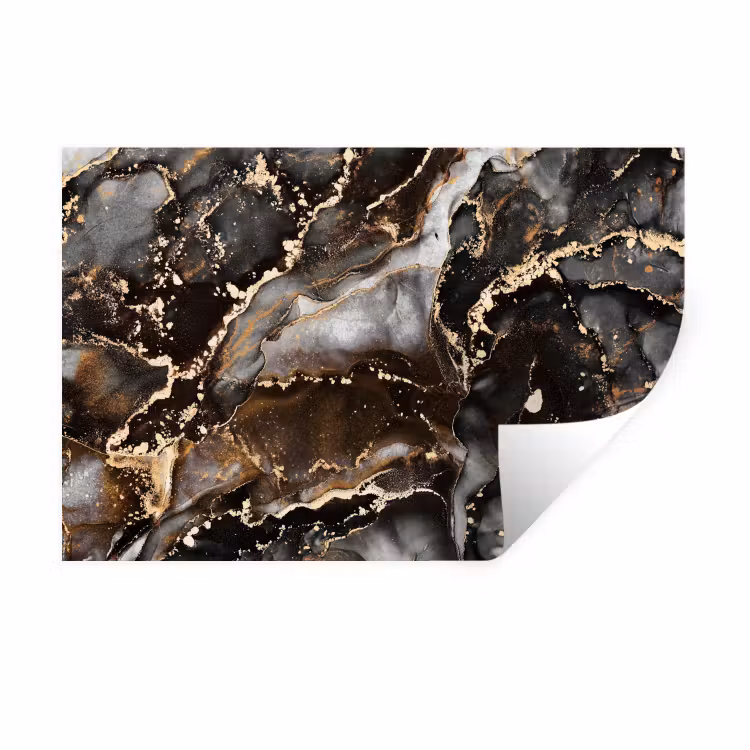 Muursticker - Marmer - Goud - Glitter - Luxe — 1