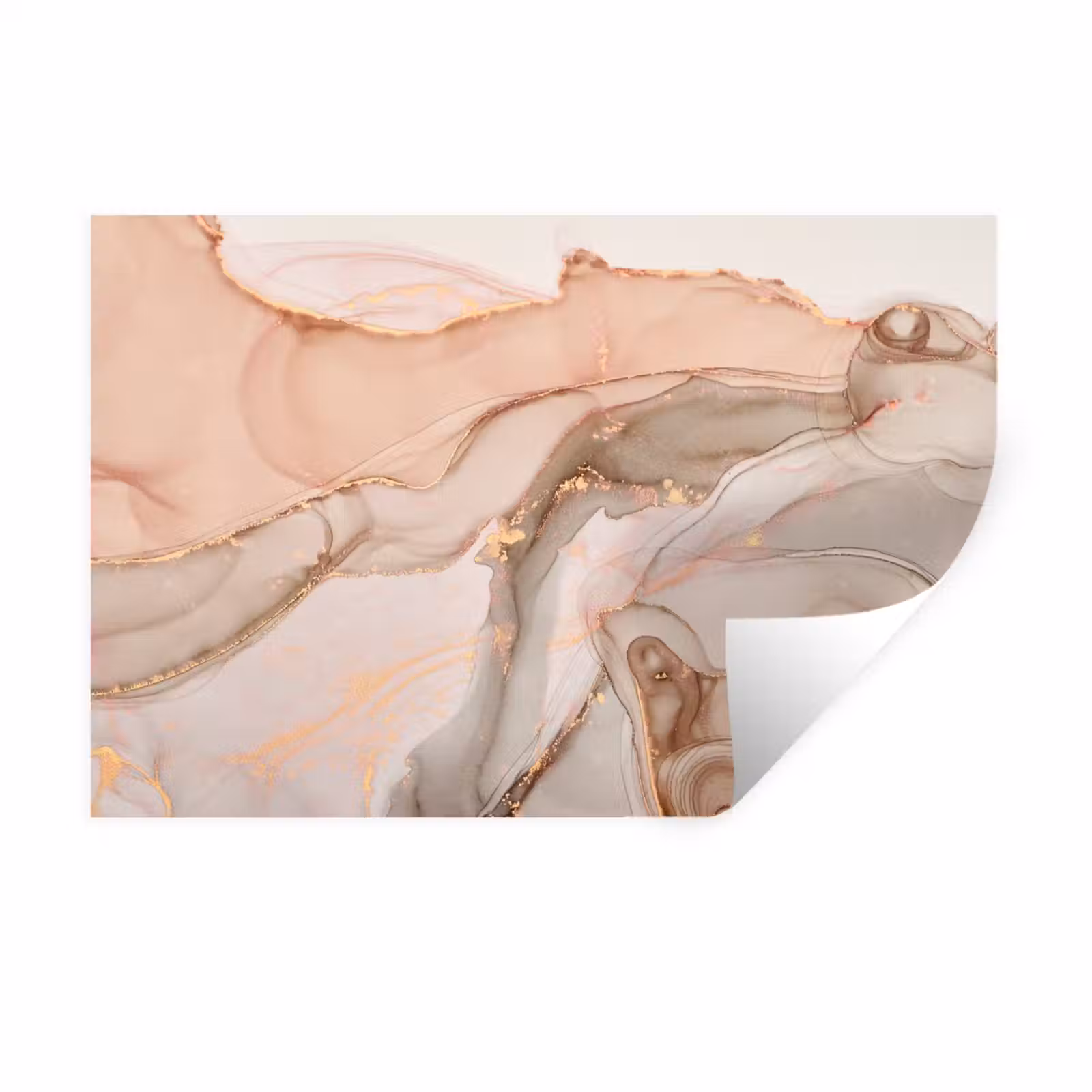 Muursticker - Marmer - Roze - Rosé — 1