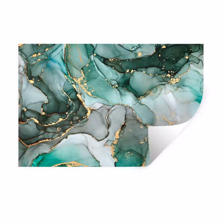 Muursticker - Goud - Marmer - Groen - Luxe - Marmerlook - Grijs — 1