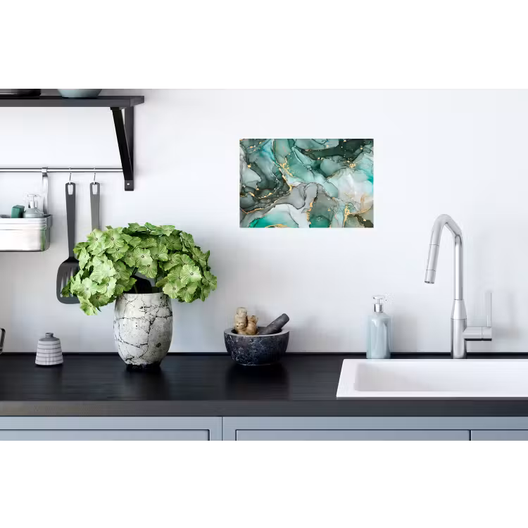 Muursticker - Goud - Marmer - Groen - Luxe - Marmerlook - Grijs — 2