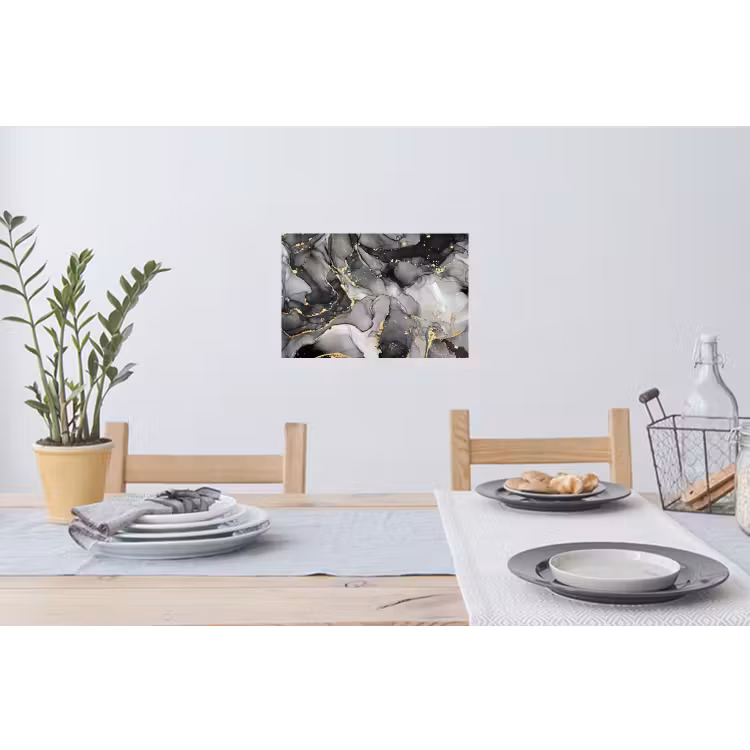 Muursticker - Grijs - Luxe - Goud - Marmer — 3