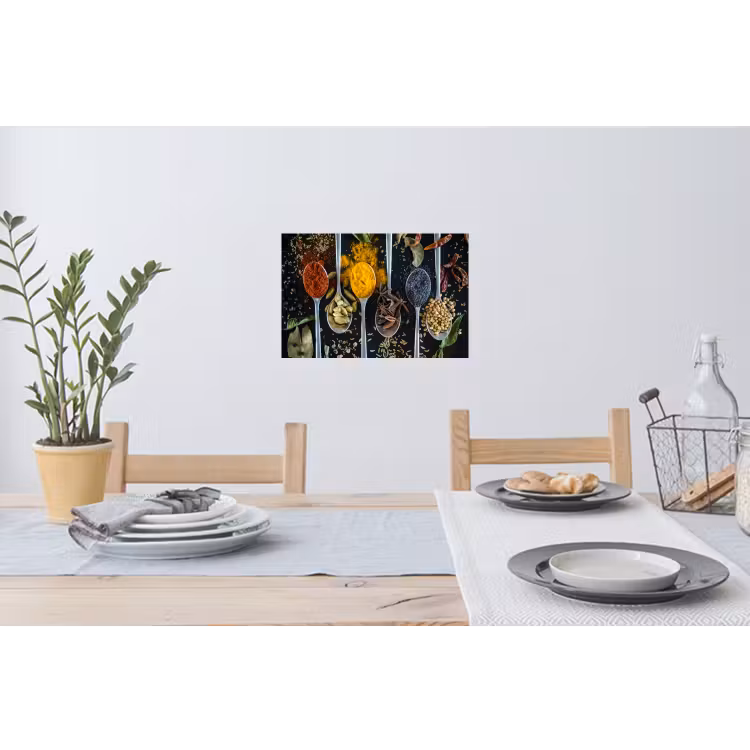 Muursticker - Kruiden - Lepel - Specerijen - Zwart - Keuken — 3