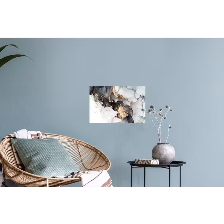 Muursticker - Marmer - Goud - Abstract - Zwart Wit - Luxe — 4
