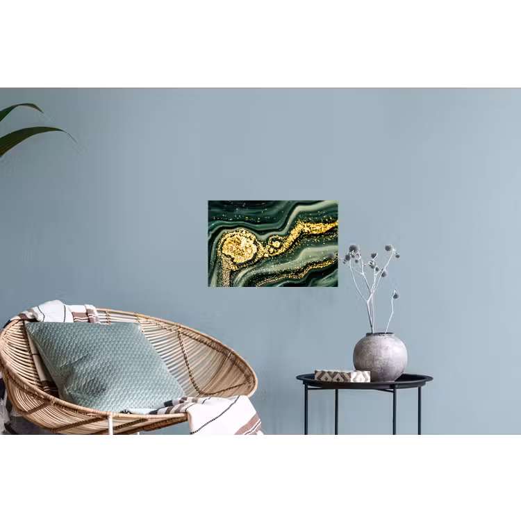 Muursticker - Marmer - Goud - Glitter - Groen - Marmerlook - Luxe — 4