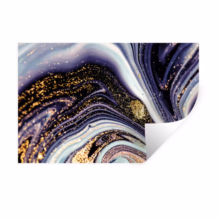 Muursticker - Marmer - Paars - Luxe - Marmerlook - Glitter — 1