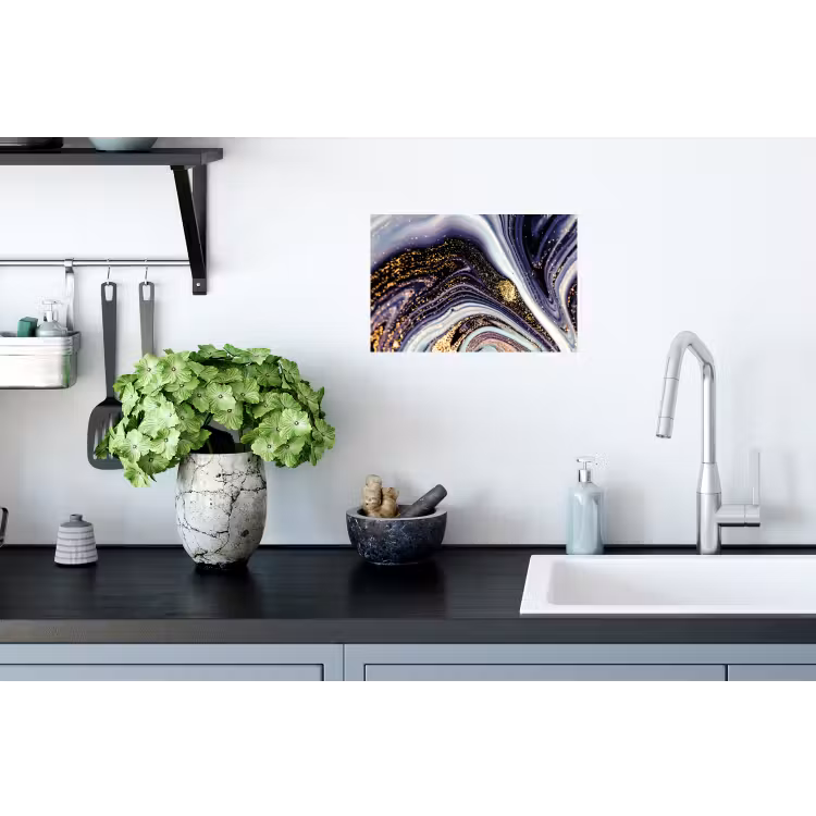 Muursticker - Marmer - Paars - Luxe - Marmerlook - Glitter — 2