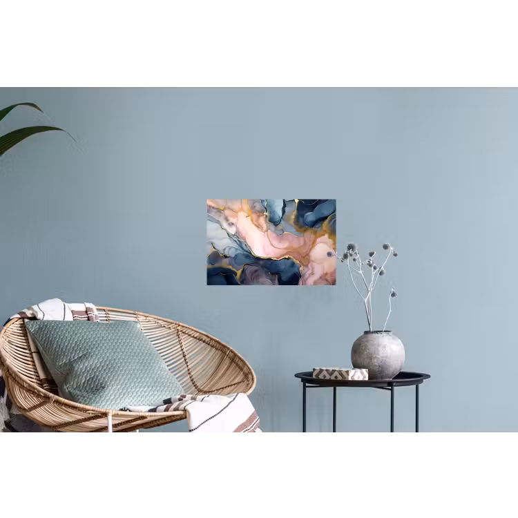 Muursticker - Marmer - Roze - Blauw — 4