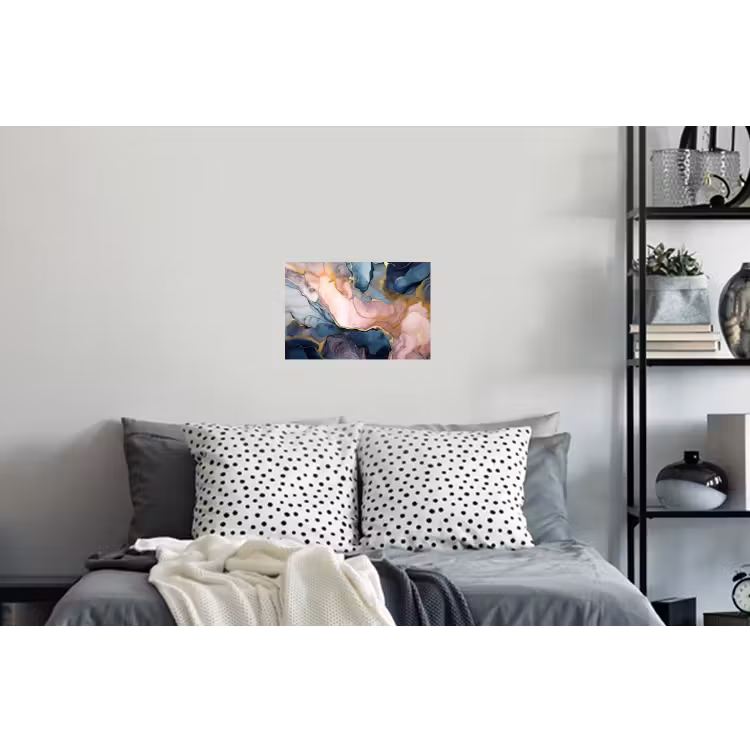Muursticker - Marmer - Roze - Blauw — 5