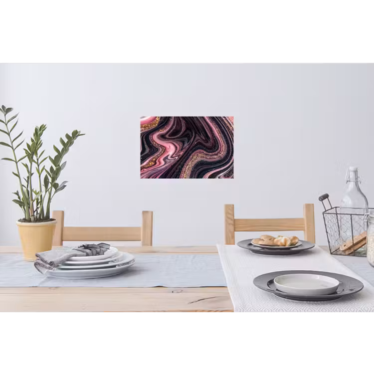 Muursticker - Marmerlook - Roze - Paars - Goud - Luxe - Marmer — 3
